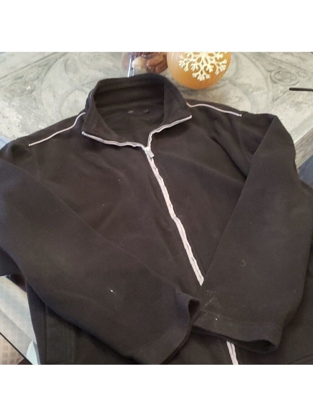 ZEGNA MEN'S BLACK ZIP UP SHERPA SWEATER MEDIUM Cinched Hem